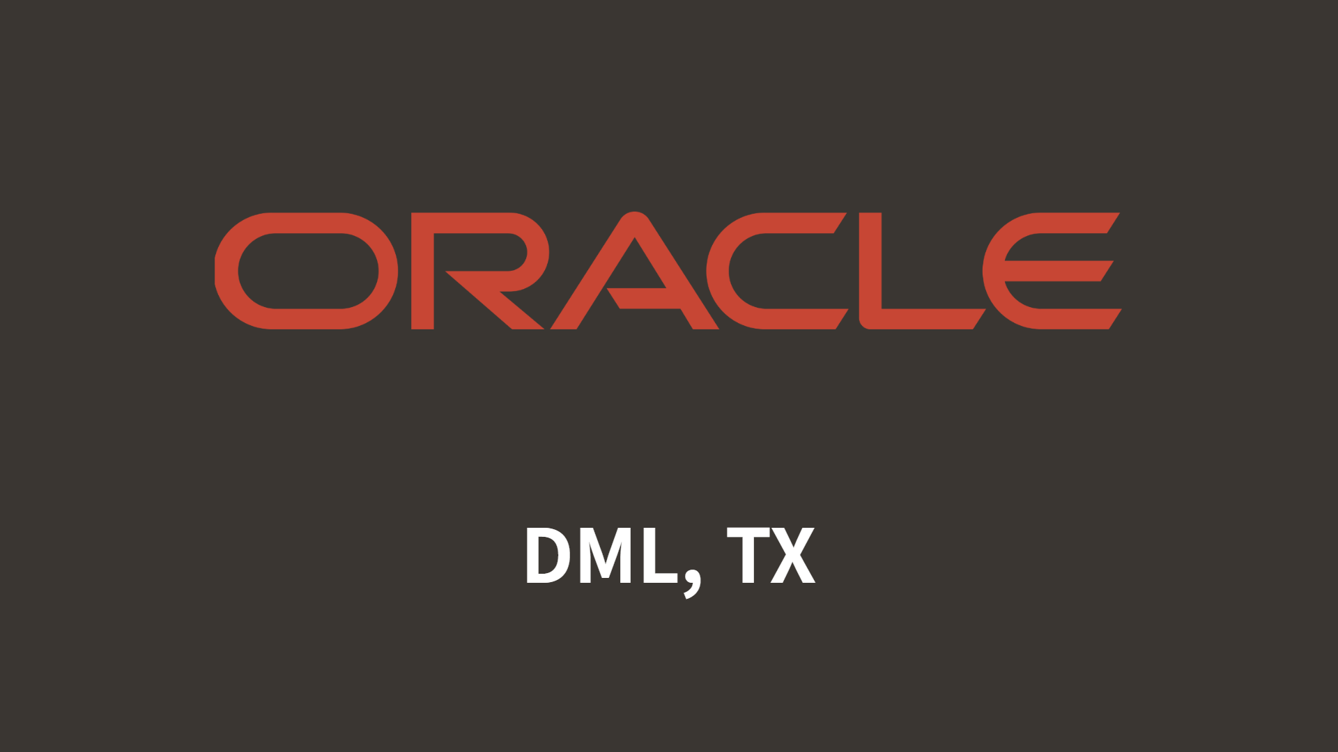 [ORACLE] 데이터 조작을 위한 DML과 트랜잭션 이해